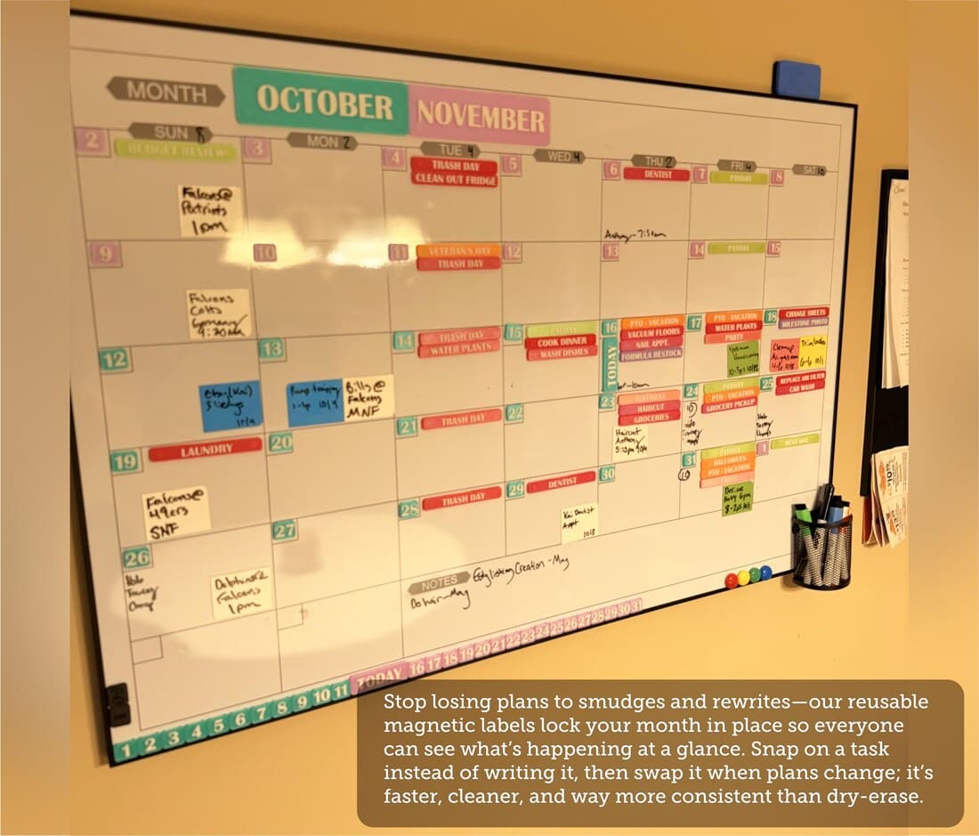 Whiteboard Calendar Magnets — photo 3